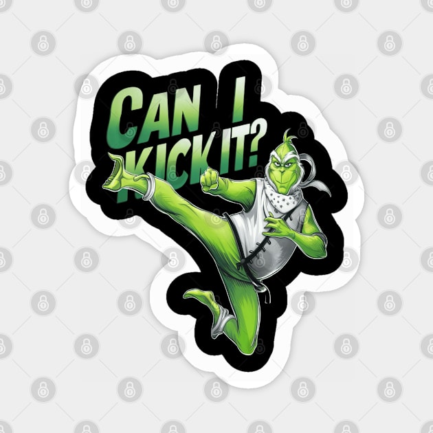 Can I Kick It ? Funny Grinch Kung Fu Sticker by thestaroflove